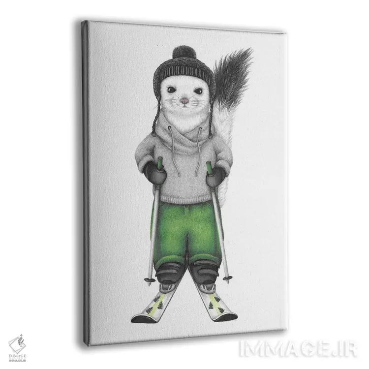 تابلو دکوراتیو فرت اسکی باز قطبی اثر مندی هک - نمای پرسپکتیو محصول