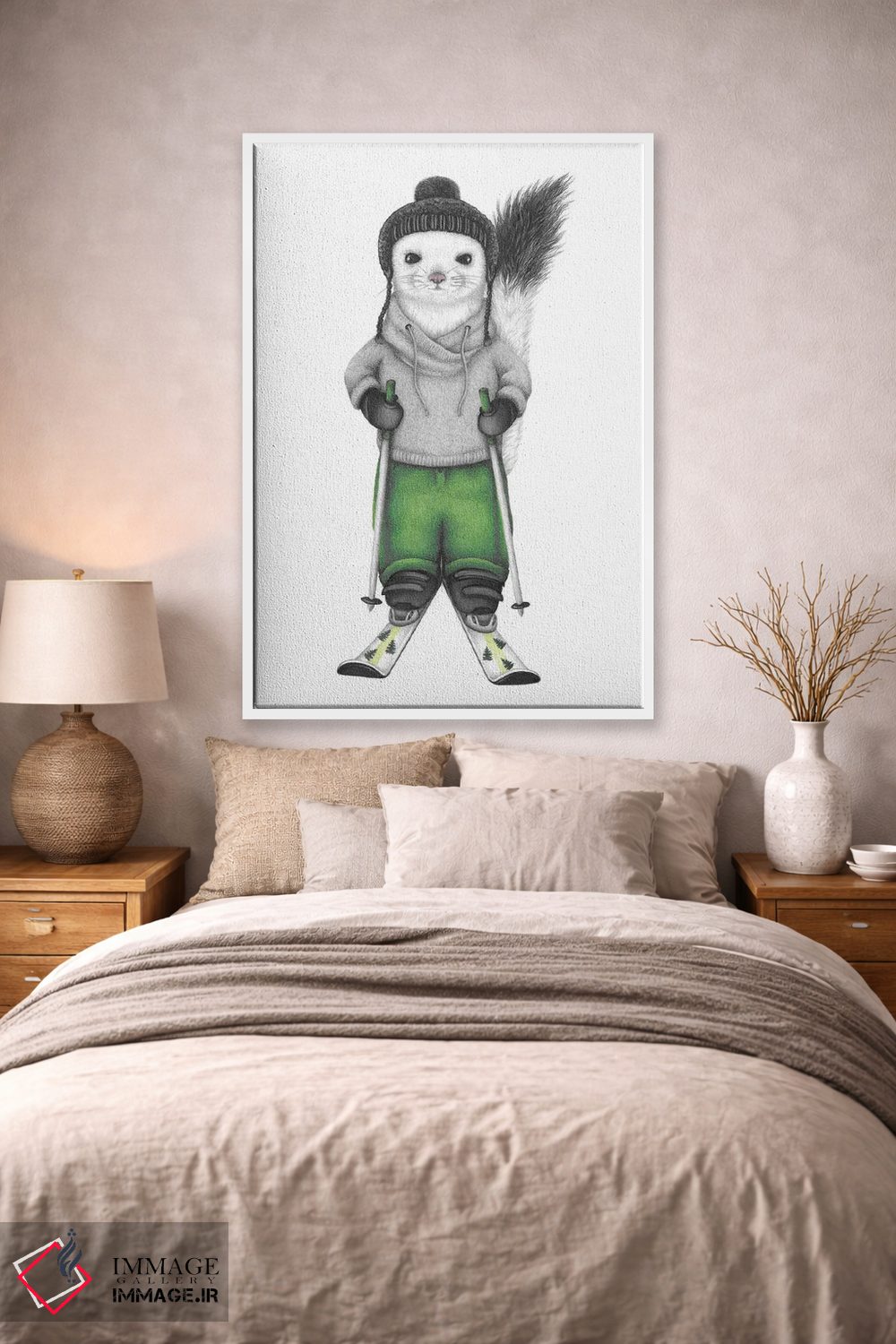 تابلو دکوراتیو فرت اسکی باز قطبی اثر مندی هک - D1W