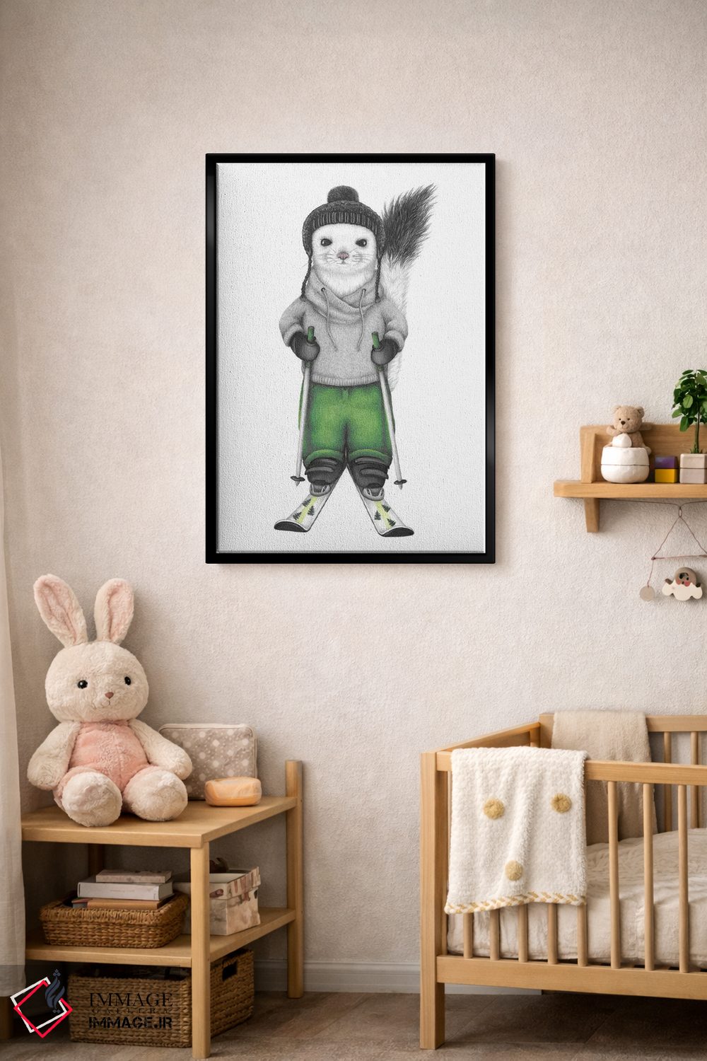 تابلو دکوراتیو فرت اسکی باز قطبی اثر مندی هک - D5B