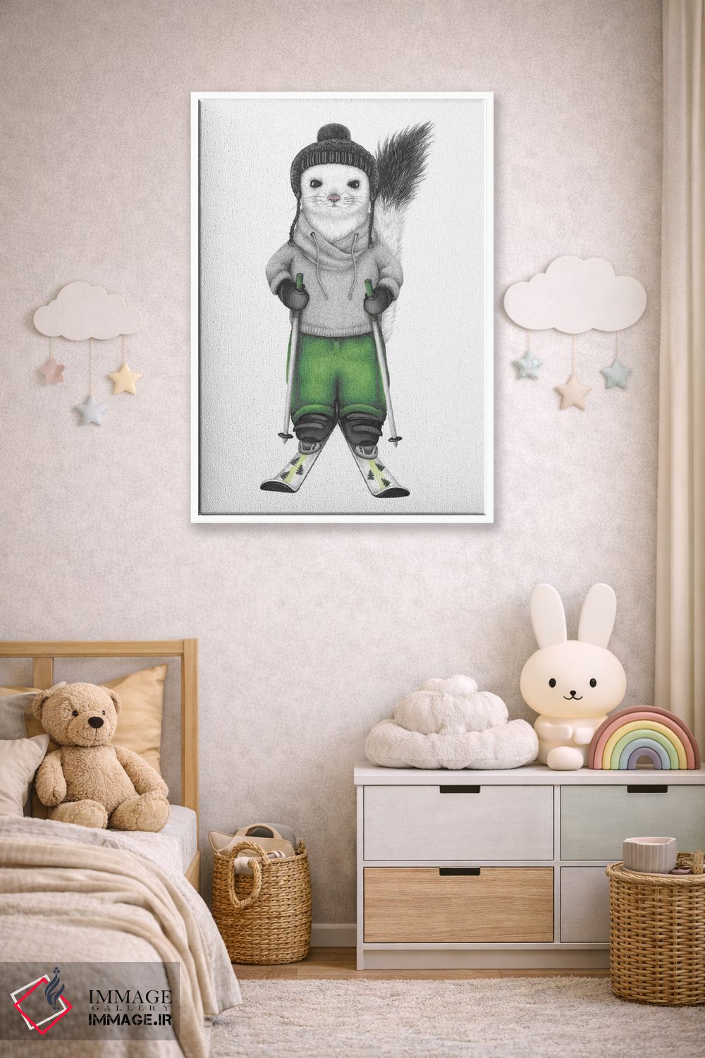 تابلو دکوراتیو فرت اسکی باز قطبی اثر مندی هک - D3W