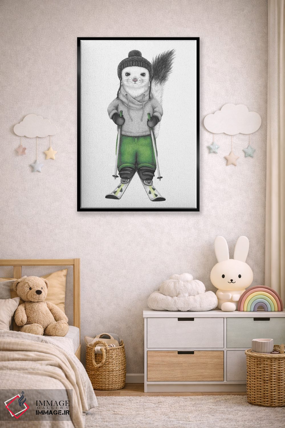 تابلو دکوراتیو فرت اسکی باز قطبی اثر مندی هک - D6B