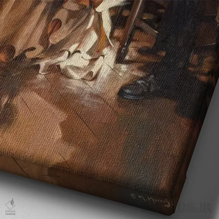 تابلو دکوراتیو صدای گرانادا اثر ماهر مرکوس - نمای نزدیک بافت بوم