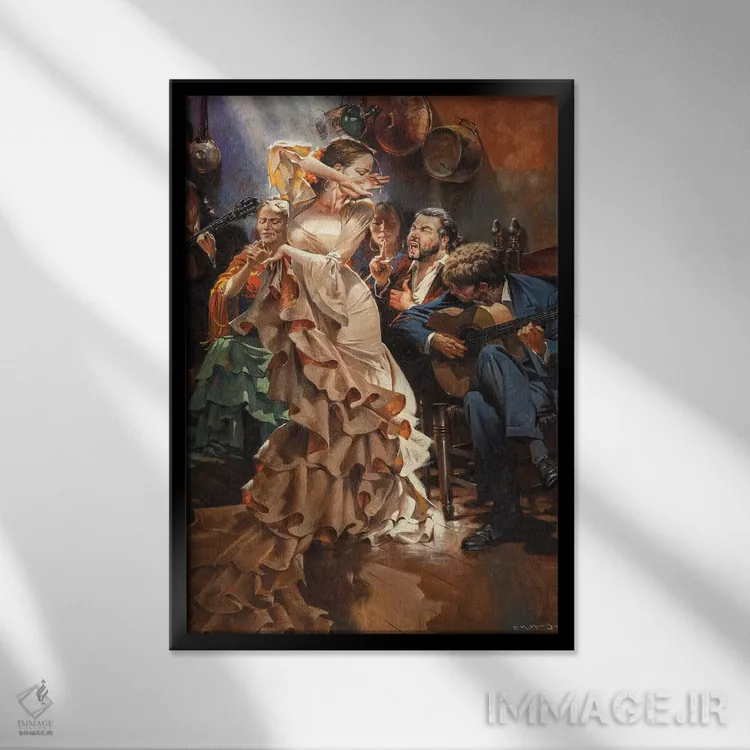 تابلو دکوراتیو صدای گرانادا اثر ماهر مرکوس - نمای قابدار مشکی