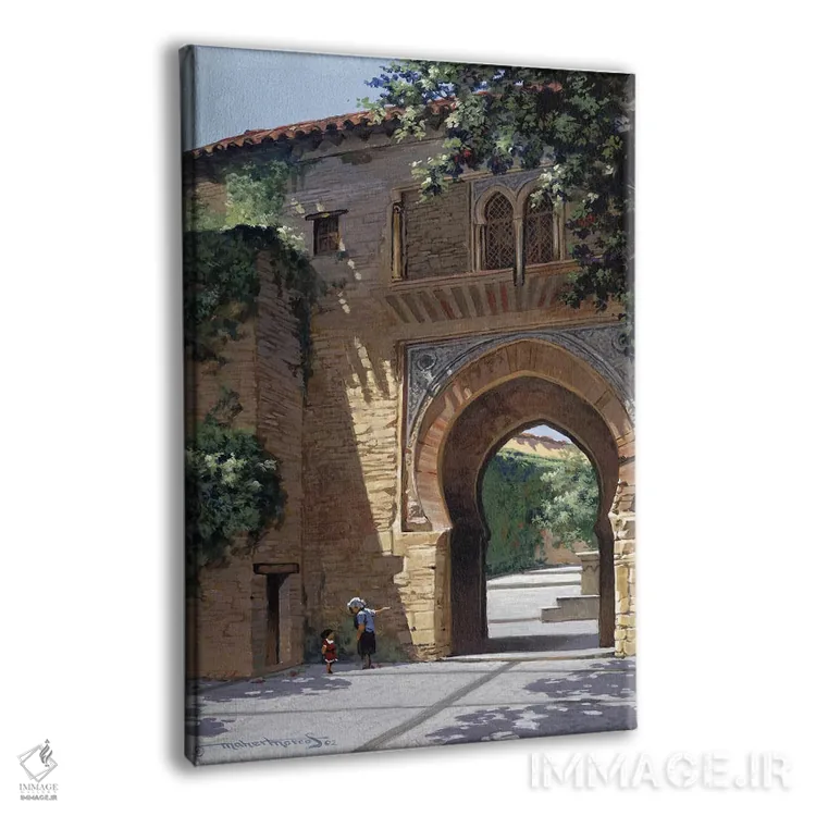 تابلو دکوراتیو دروازه الحمرا اثر ماهر مرکوس - نمای پرسپکتیو محصول