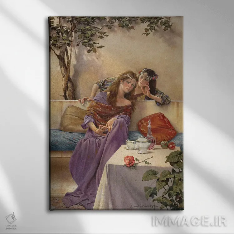 تابلو دکوراتیو زمزمه اثر ماهر مرکوس - نمای روبهرو روی دیوار