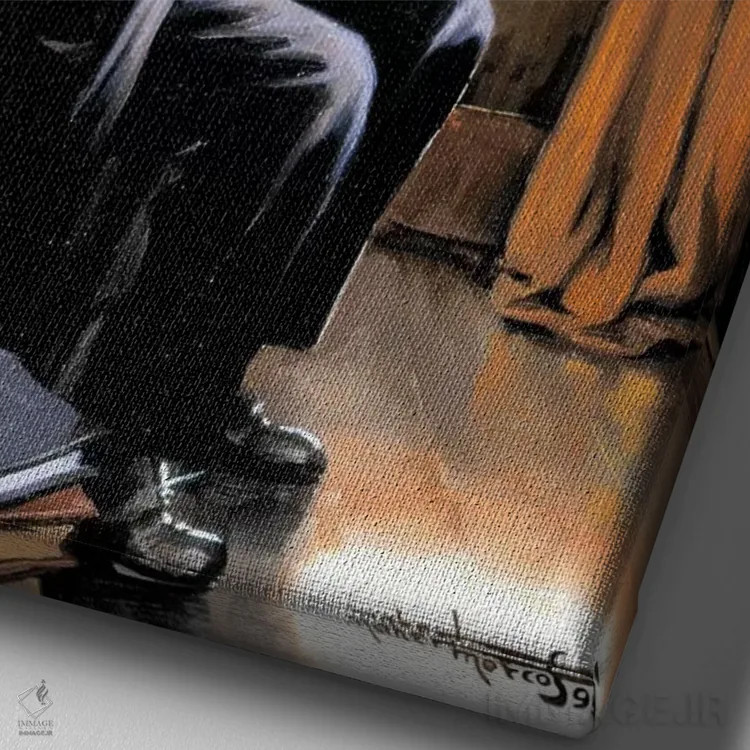 تابلو دکوراتیو صدای لهستان اثر ماهر مرکوس - نمای نزدیک بافت بوم