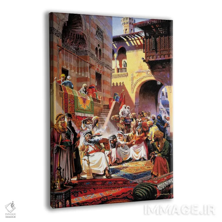 تابلو دکوراتیو بازار جمعه سوق اثر ماهر مرکوس - نمای پرسپکتیو محصول