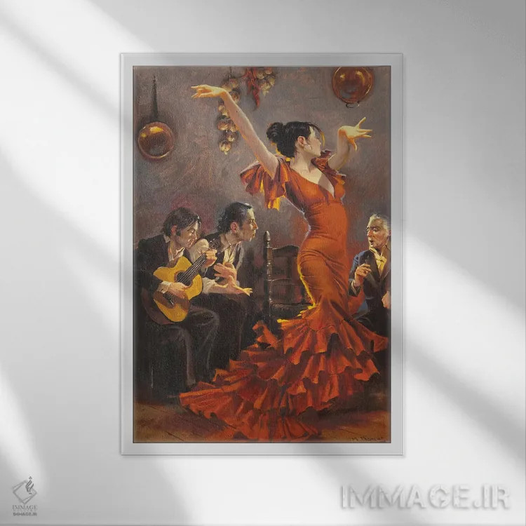 تابلو دکوراتیو بیشتر مرا لمس کن اثر ماهر مرکوس - نمای قابدار سفید