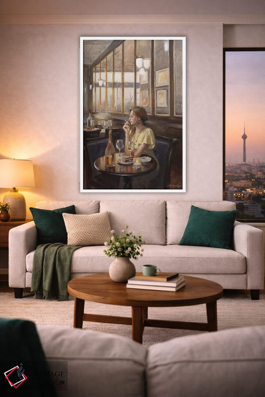 تابلو دکوراتیو میز تنها اثر ماهر مرکوس - D1W