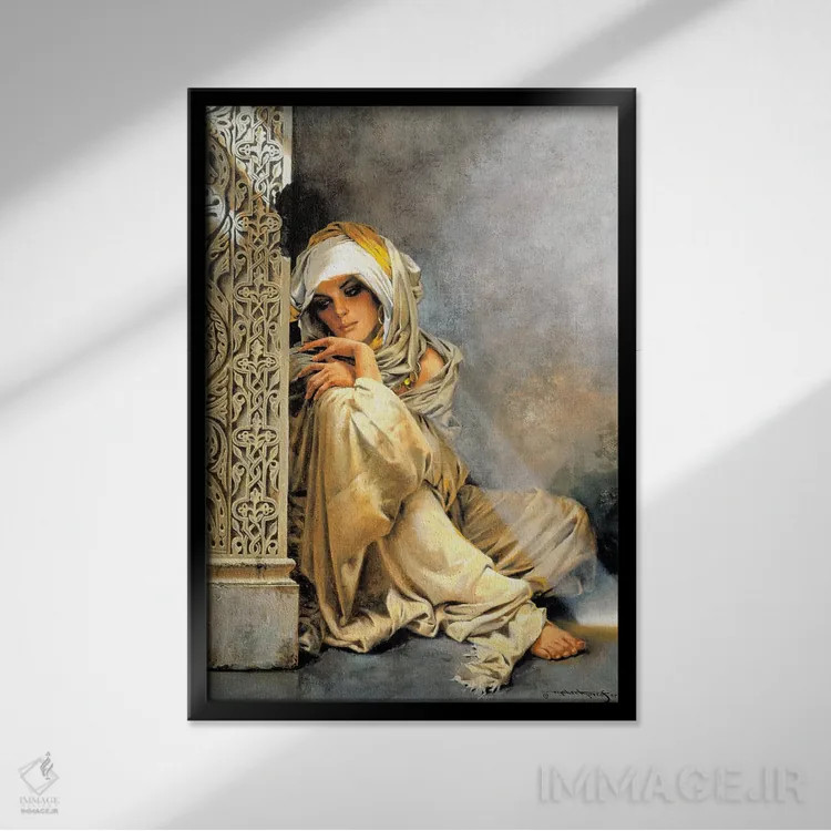تابلو دکوراتیو یادبود اثر ماهر مرکوس - نمای قابدار مشکی