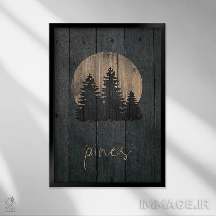 تابلو دکوراتیو جنگل وحشی III اثر ملودی هوگان - نمای قابدار مشکی