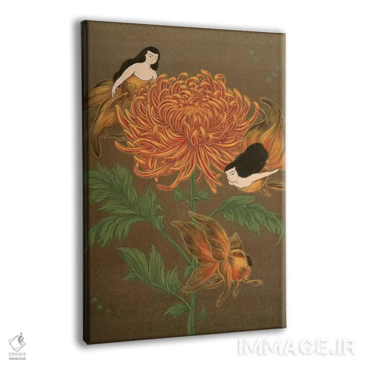 تابلو دکوراتیو پری ماهی های طلایی اثر مارتین هسو - نمای پرسپکتیو محصول