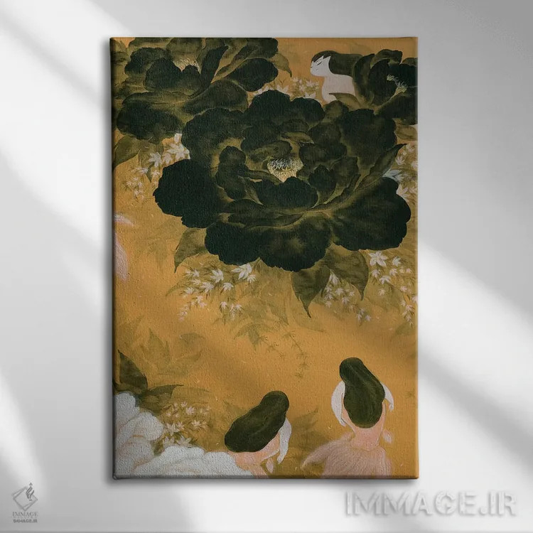 تابلو دکوراتیو پری ماهی طلایی اثر مارتین هسو - نمای روبهرو روی دیوار