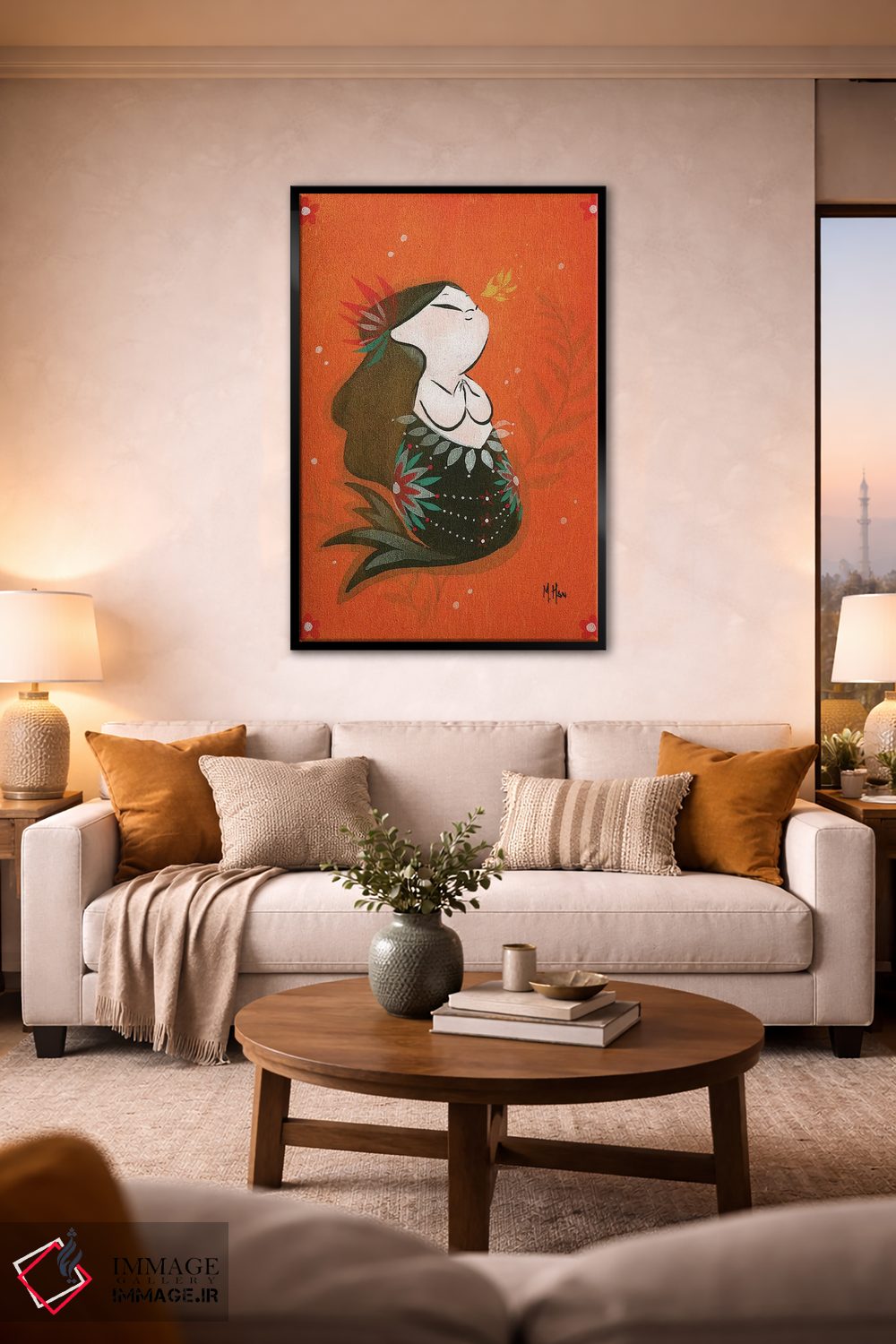 تابلو دکوراتیو پری ماهی طلایی اثر مارتین هسو - D2B