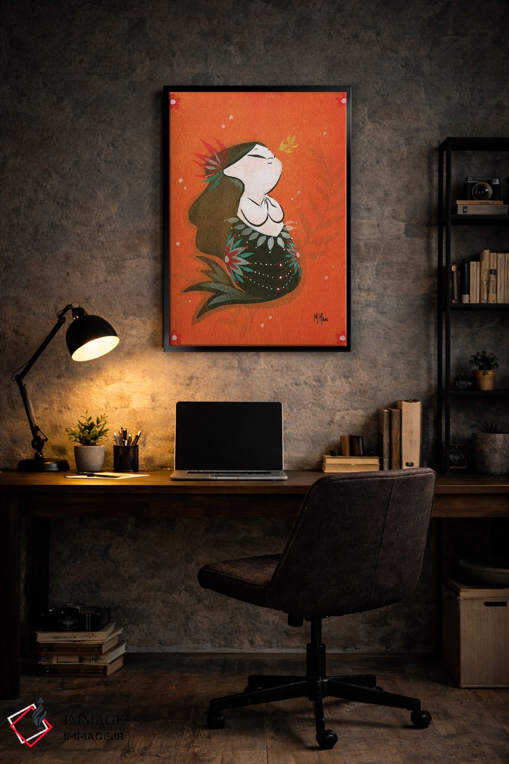 تابلو دکوراتیو پری ماهی طلایی اثر مارتین هسو - D6B