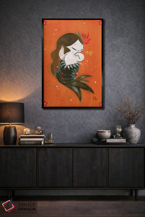 تابلو دکوراتیو پری ماهی طلایی اثر مارتین هسو - D2B