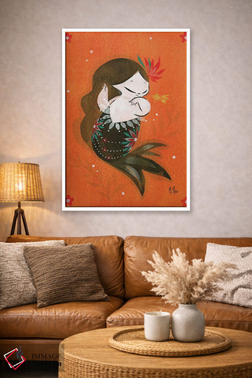 تابلو دکوراتیو پری ماهی طلایی اثر مارتین هسو - D4W