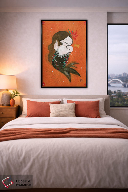 تابلو دکوراتیو پری ماهی طلایی اثر مارتین هسو - D6B