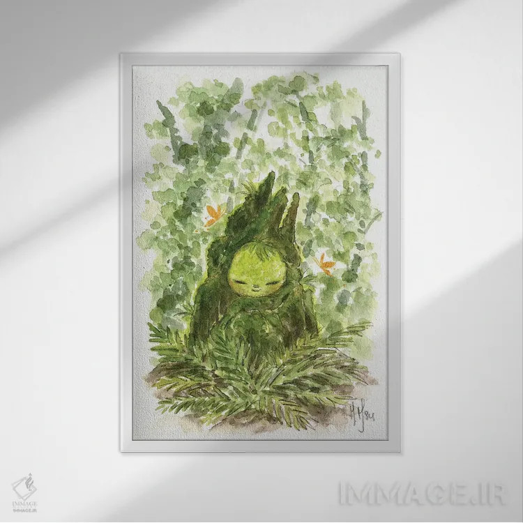 تابلو دکوراتیو نگهبان اثر مارتین هسو - نمای قابدار سفید