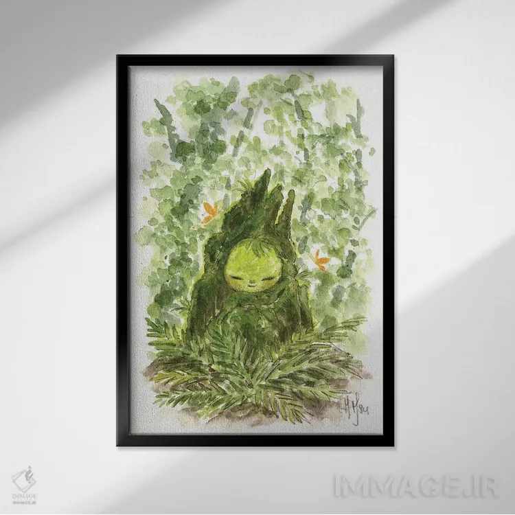 تابلو دکوراتیو نگهبان اثر مارتین هسو - نمای قابدار مشکی