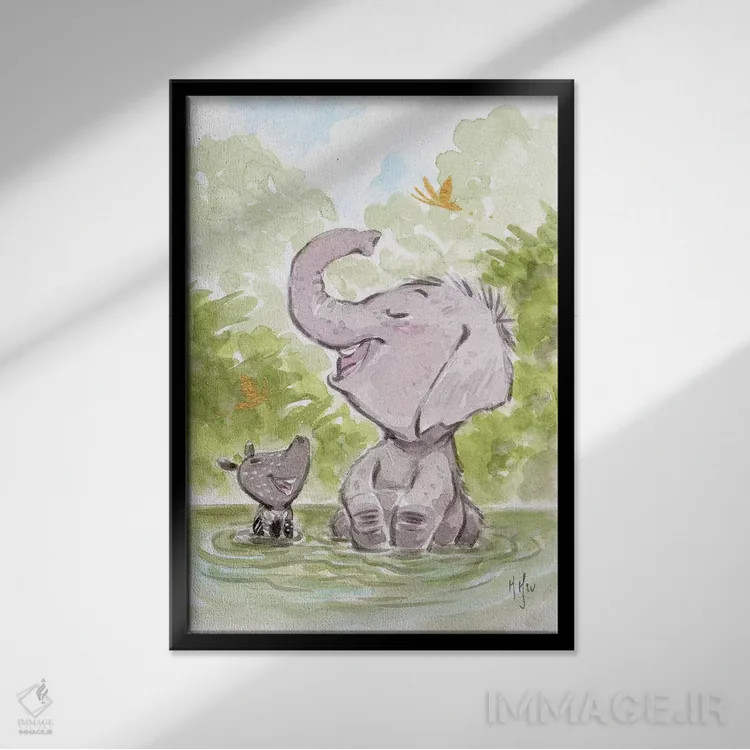 تابلو دکوراتیو بازی اثر مارتین هسو - نمای قابدار مشکی