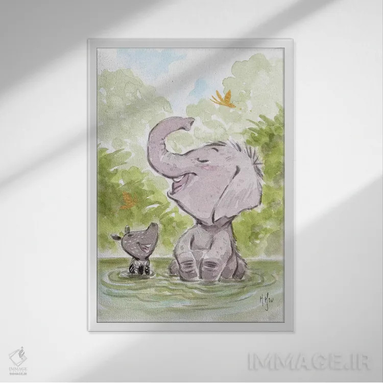 تابلو دکوراتیو بازی اثر مارتین هسو - نمای قابدار سفید