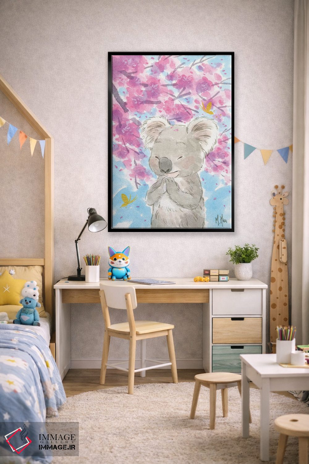 تابلو دکوراتیو کوالای شکوفه گیلاس اثر مارتین هسو - D2B