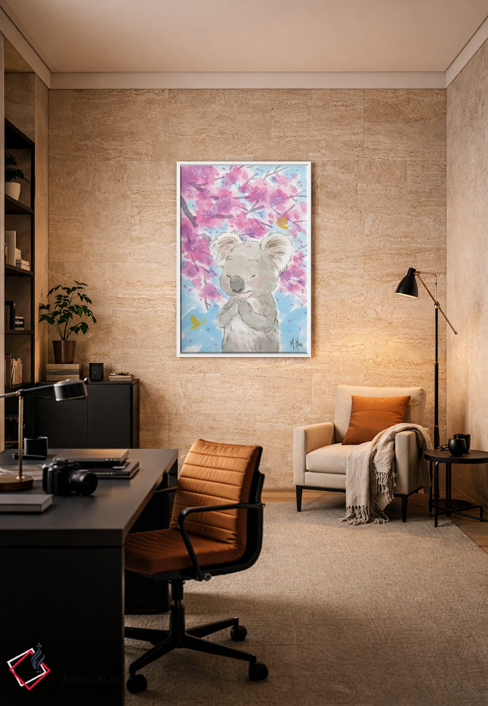 تابلو دکوراتیو کوالای شکوفه گیلاس اثر مارتین هسو - D6W