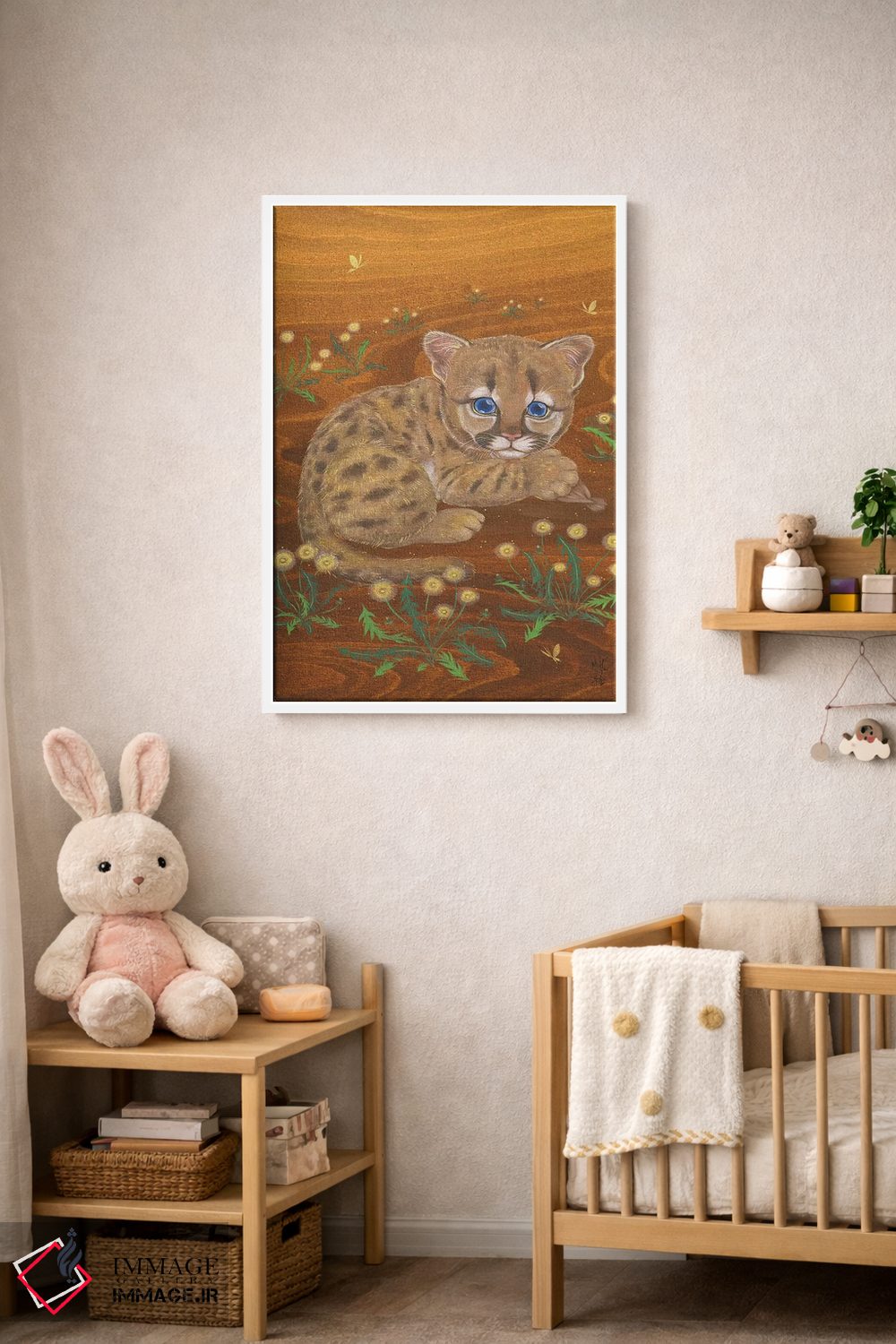 تابلو دکوراتیو پوما و قاصدک ها اثر مارتین هسو - D2W