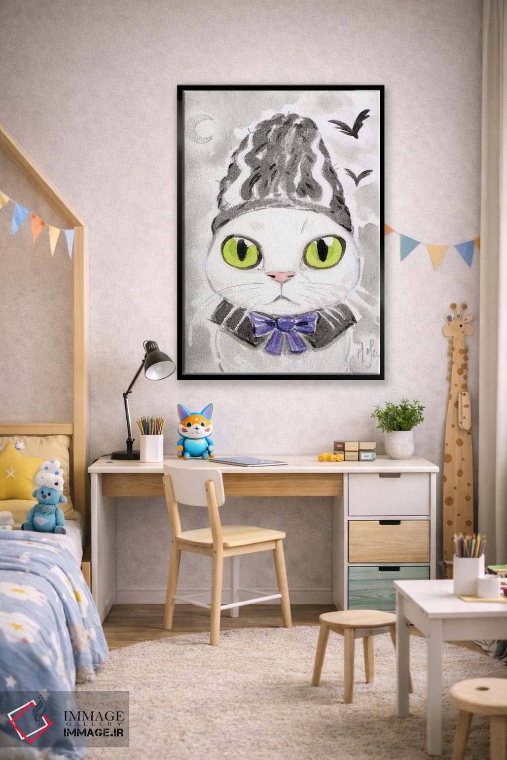 تابلو دکوراتیو گربه اثر مارتین هسو - D2B