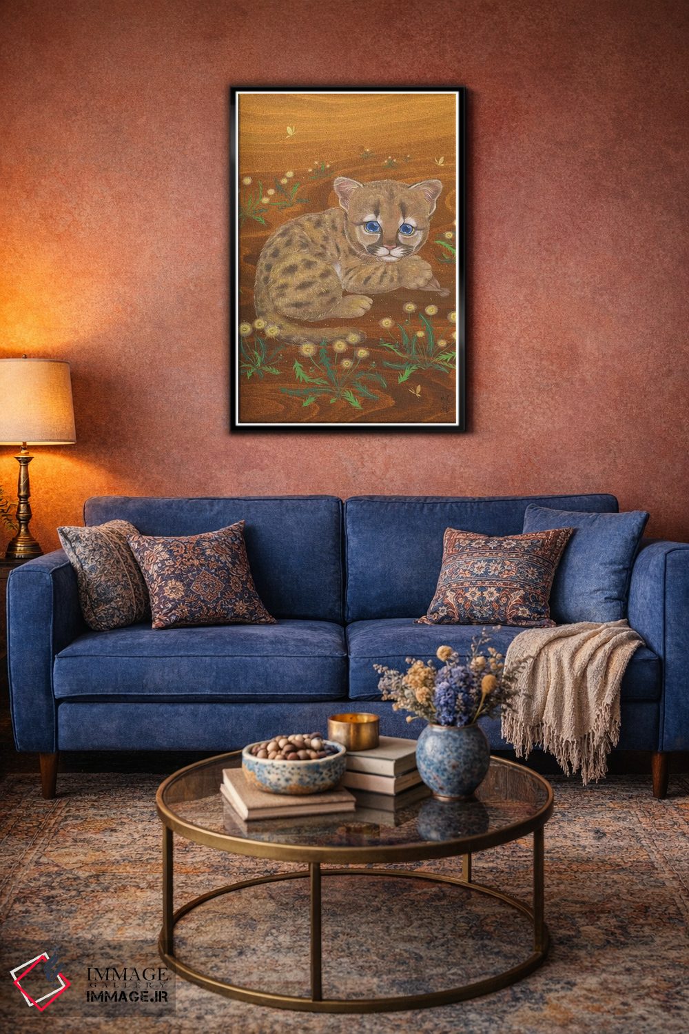 تابلو دکوراتیو پوما و قاصدک ها اثر مارتین هسو - D5B