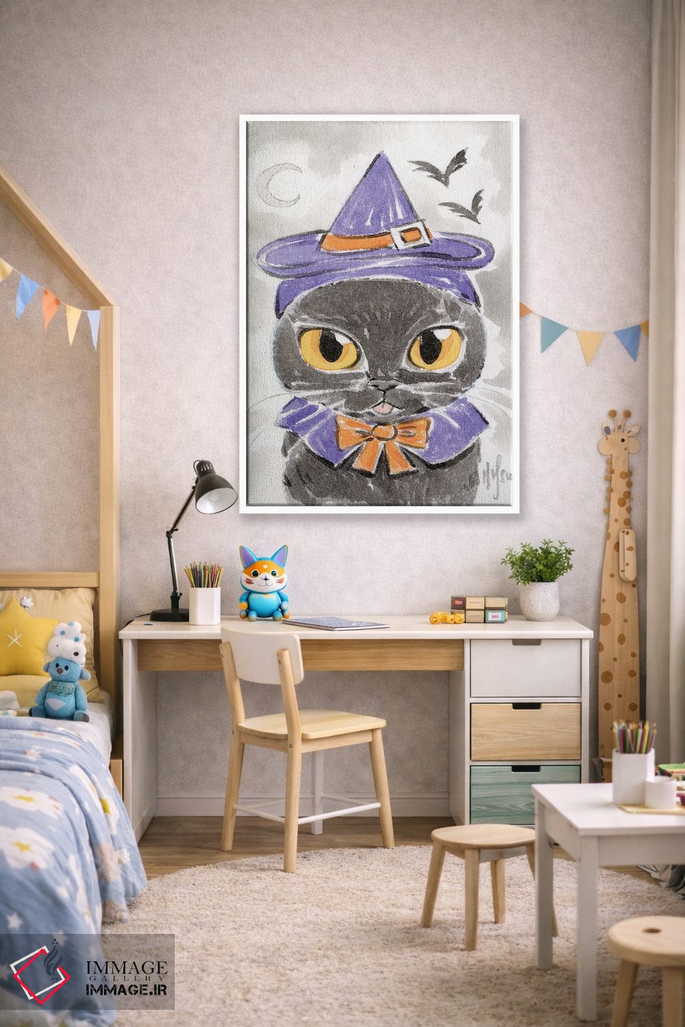 تابلو دکوراتیو گربه اثر مارتین هسو - D1W