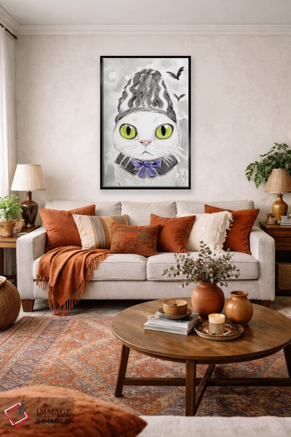 تابلو دکوراتیو گربه اثر مارتین هسو - D6B