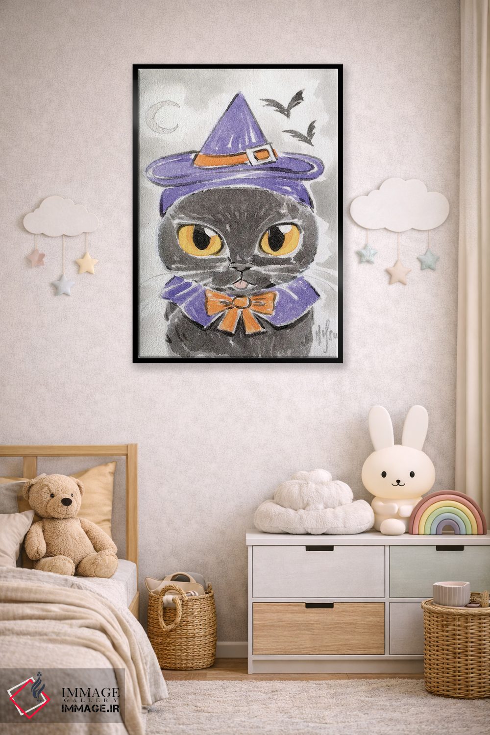 تابلو دکوراتیو گربه اثر مارتین هسو - D6B