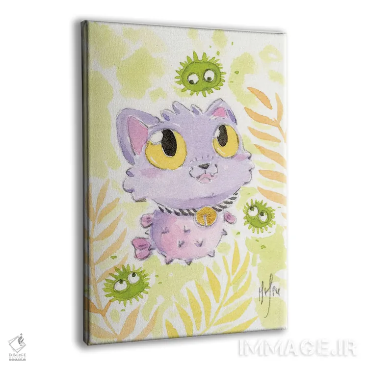 تابلو دکوراتیو گربه بادکنکی اثر مارتین هسو - نمای پرسپکتیو محصول