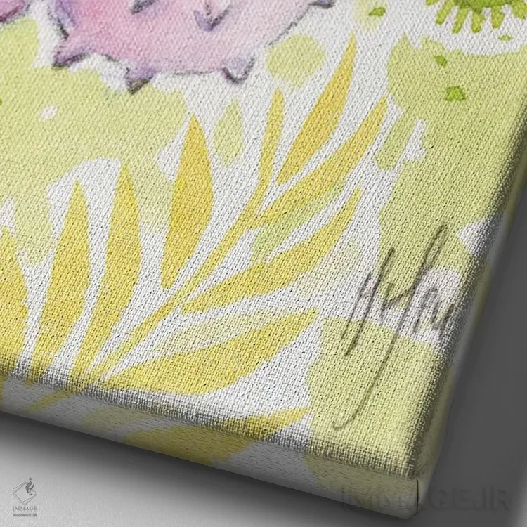 تابلو دکوراتیو گربه بادکنکی اثر مارتین هسو - نمای نزدیک بافت بوم