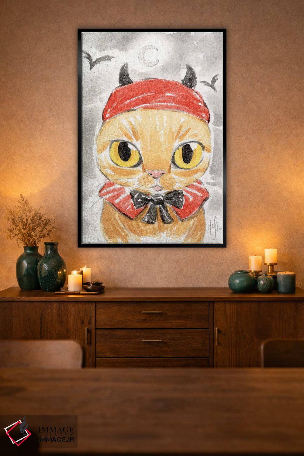 تابلو دکوراتیو گربه اثر مارتین هسو - D2B