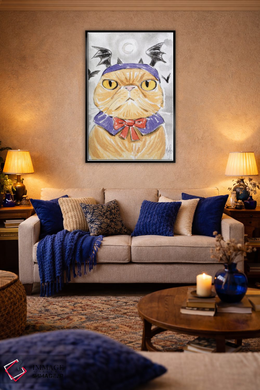 تابلو دکوراتیو گربه اثر مارتین هسو - D6B