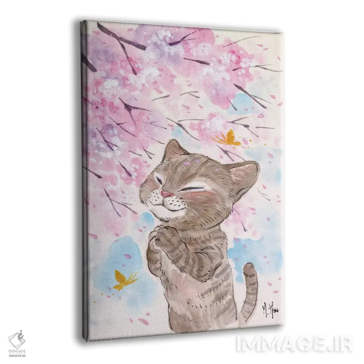 تابلو دکوراتیو آرزوی شکوفه های گیلاس اثر مارتین هسو - نمای پرسپکتیو محصول