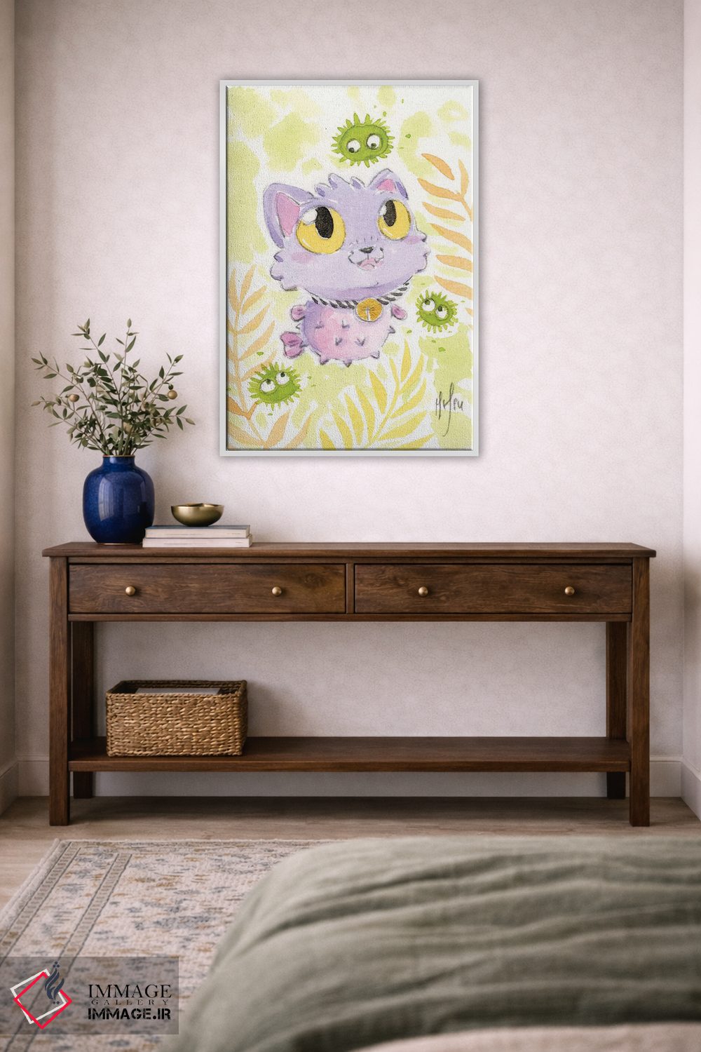 تابلو دکوراتیو گربه بادکنکی اثر مارتین هسو - D3W
