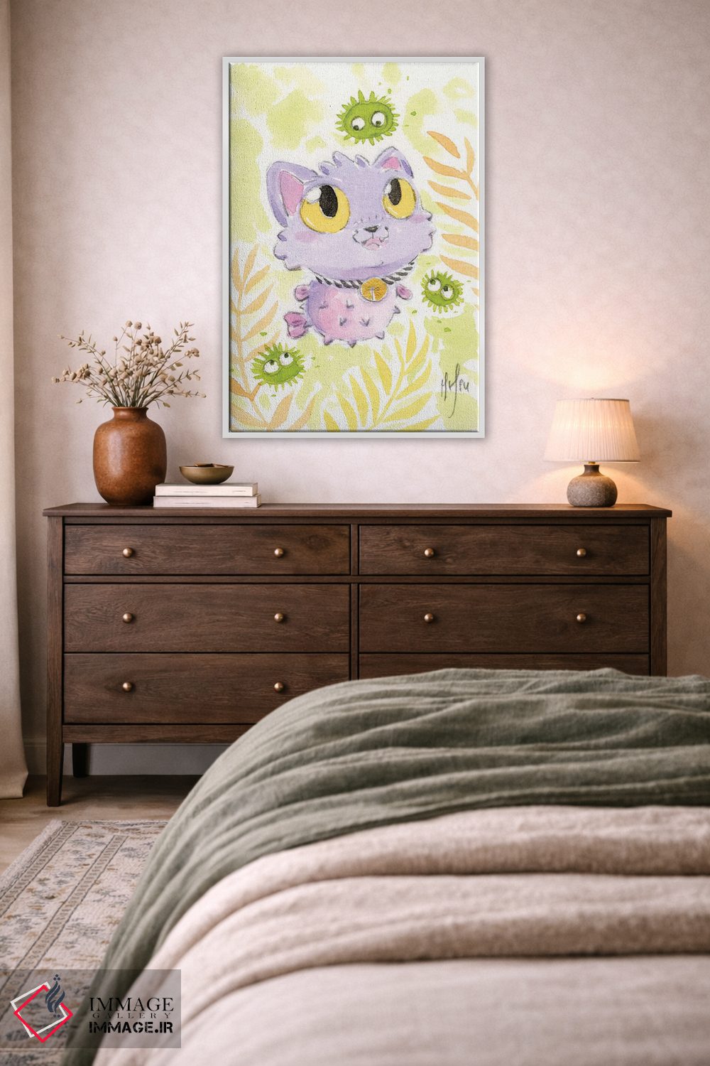 تابلو دکوراتیو گربه بادکنکی اثر مارتین هسو - D2W