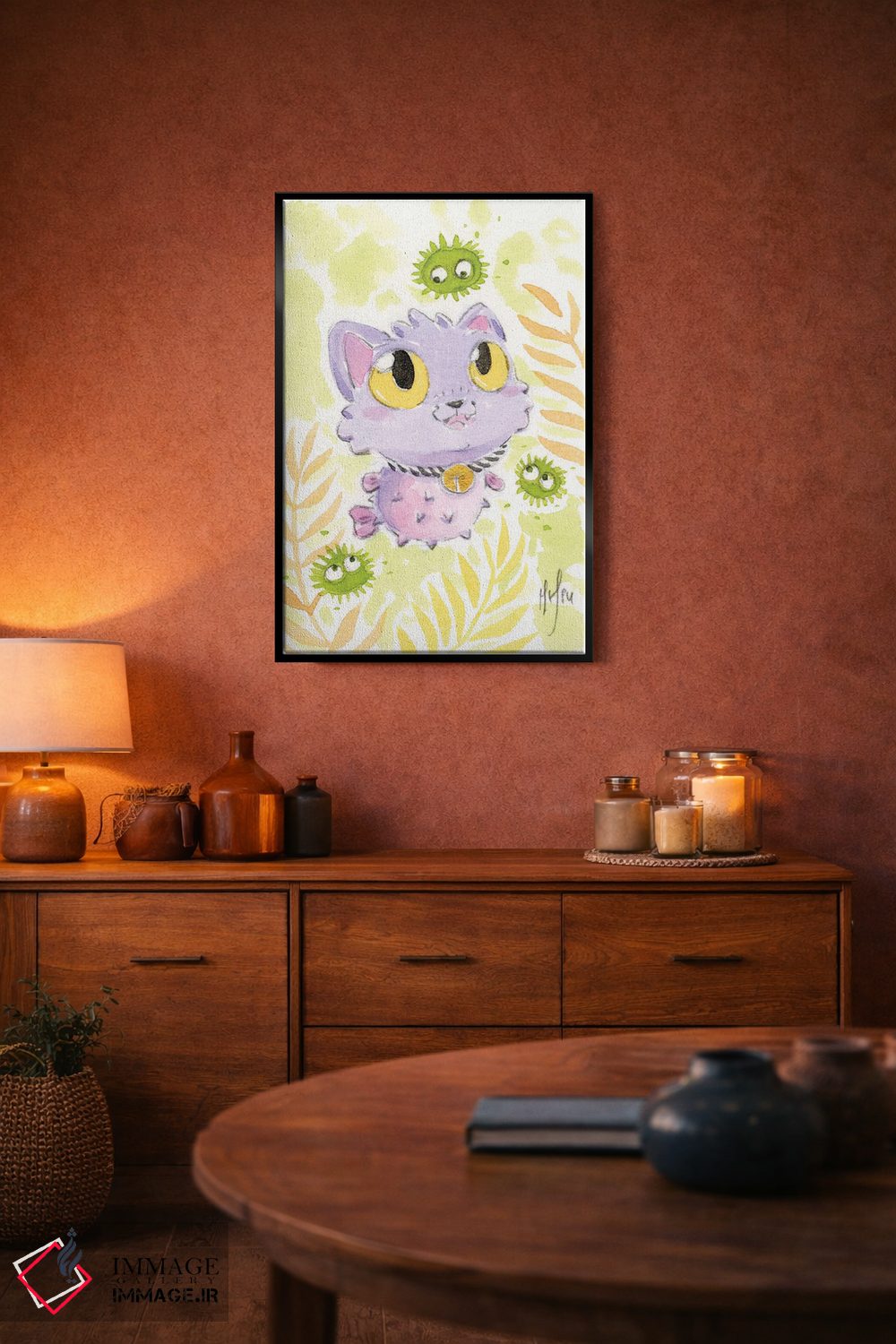 تابلو دکوراتیو گربه بادکنکی اثر مارتین هسو - D5B