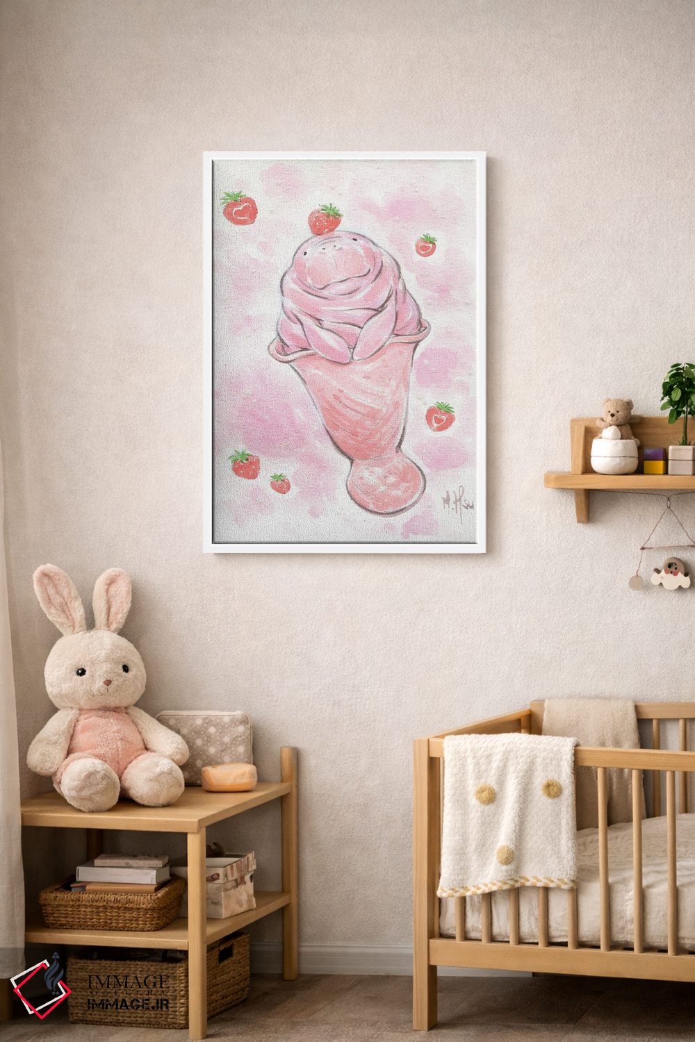 تابلو دکوراتیو ماناتی بستنی توت فرنگی اثر مارتین هسو - D3W