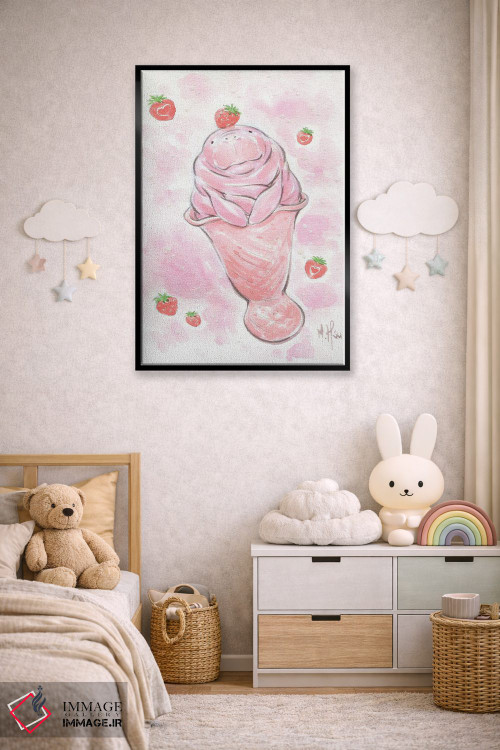 تابلو دکوراتیو ماناتی بستنی توت فرنگی اثر مارتین هسو - D5B