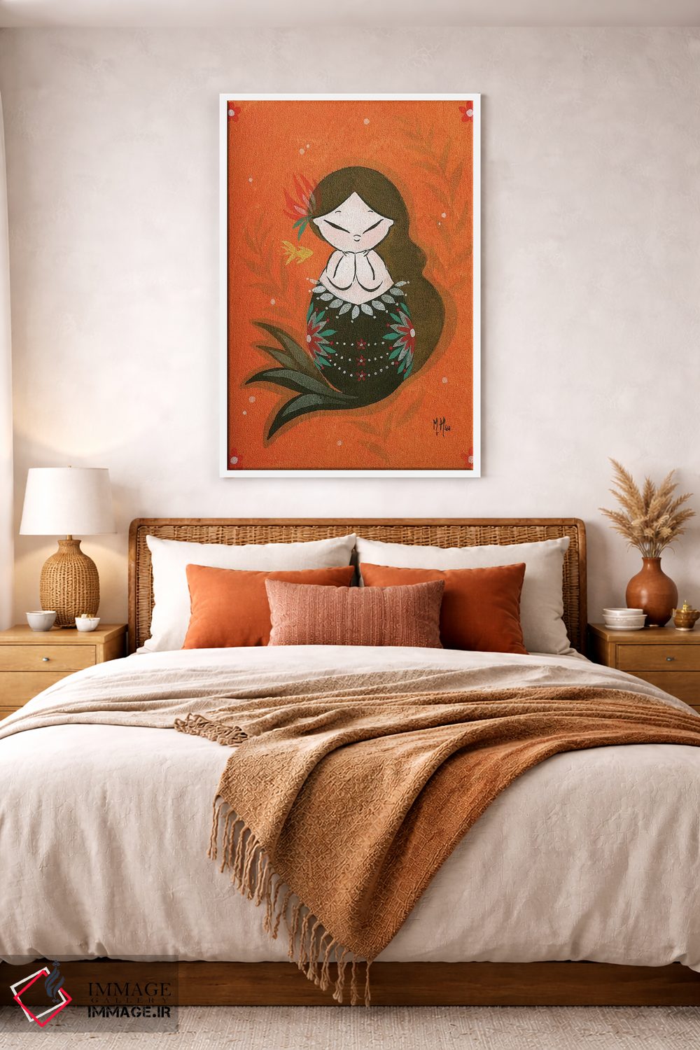 تابلو دکوراتیو پری ماهی طلایی اثر مارتین هسو - D2W