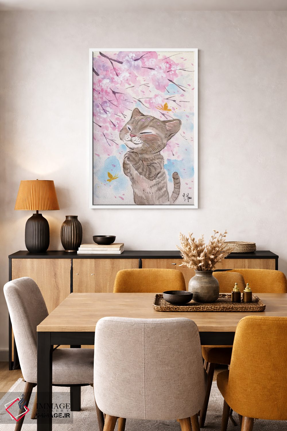 تابلو دکوراتیو آرزوی شکوفه های گیلاس اثر مارتین هسو - D6W