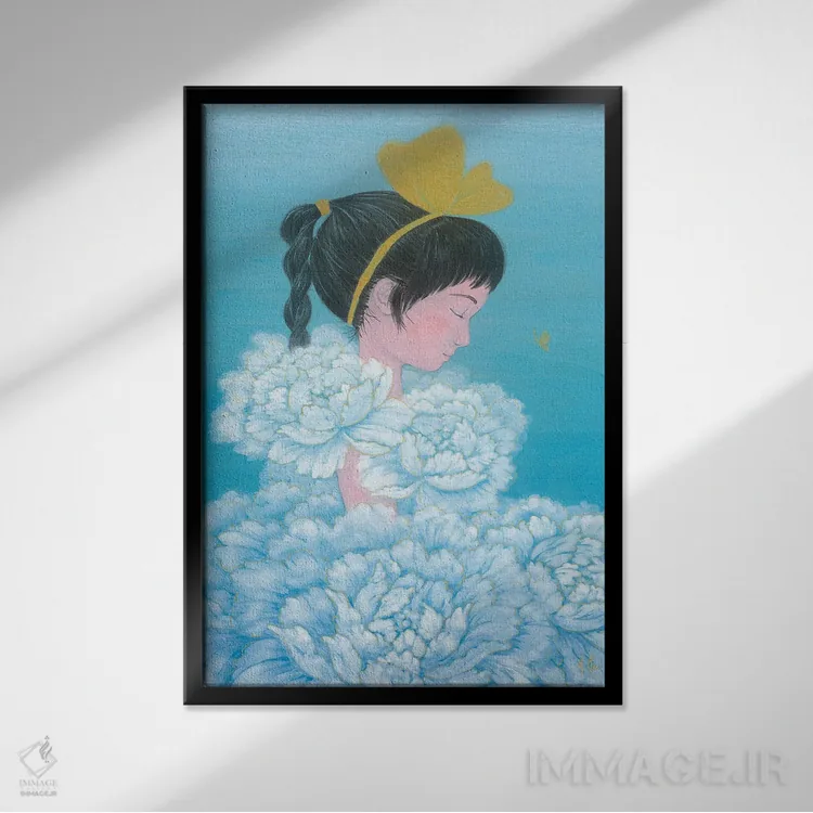 تابلو دکوراتیو رقص آسمان اثر مارتین هسو - نمای قابدار مشکی
