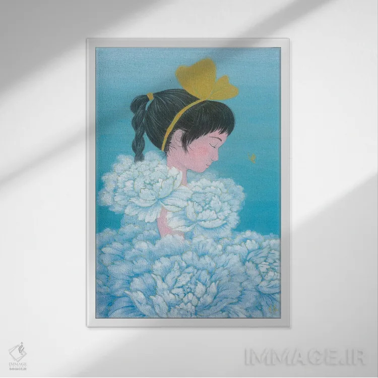 تابلو دکوراتیو رقص آسمان اثر مارتین هسو - نمای قابدار سفید