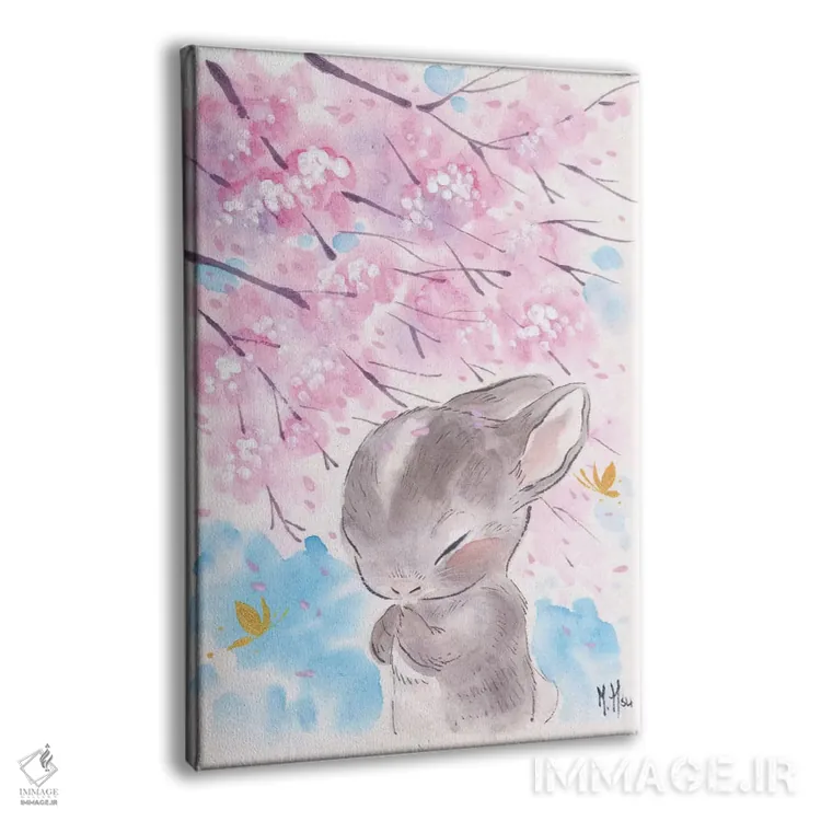 تابلو دکوراتیو آرزوی شکوفه های گیلاس اثر مارتین هسو - نمای پرسپکتیو محصول