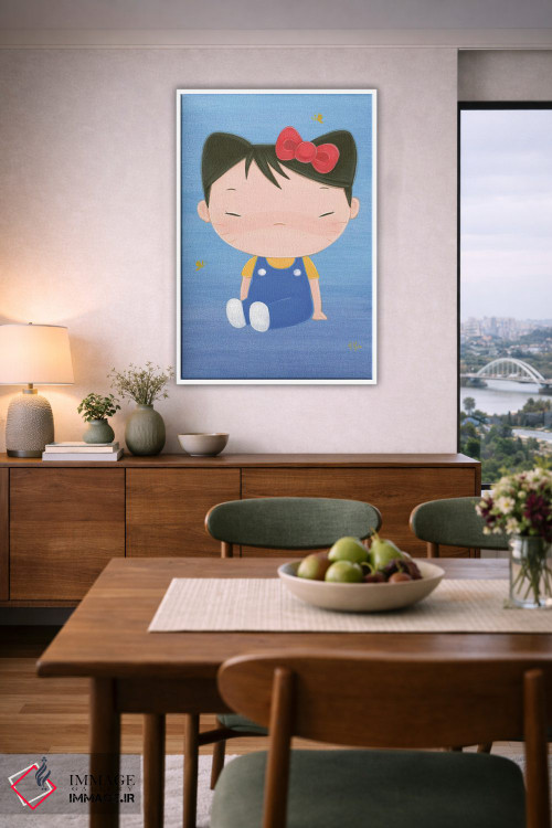 تابلو دکوراتیو دختر گربه ای اثر مارتین هسو - D5W